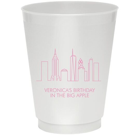 New York City Skyline Colored Shatterproof Cups